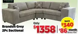 Surplus Furniture Brandon Grey Sectional offer