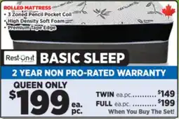 Surplus Furniture Basic Sleep Queen Mattress Set offer