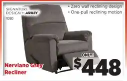 Surplus Furniture Nerviano Gray Recliner offer