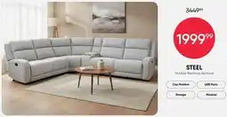 Meubles RD Steel - Modular Reclining Sectional and Console with Storage and Cup Holders - 6 pcs offer