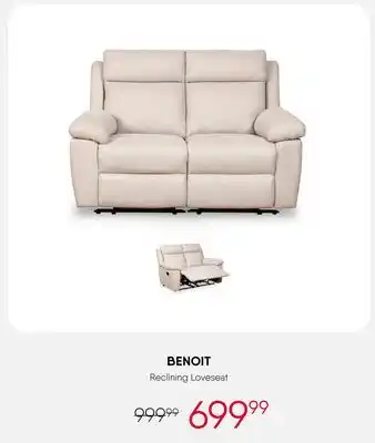 Meubles RD Benoit - Reclining Loveseat offer