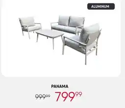 Meubles RD Panama - Outdoor Aluminum Conversation Set with Coffee Table - 4 pcs offer