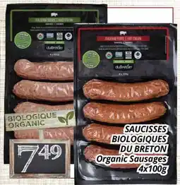 Supermarché PA SAUCISSES BIOLOGIQUES DU BRETON | Organic Sausages offer