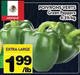 Supermarché PA POIVRONS VERTS | Green Peppers offer