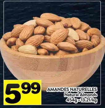 Supermarché PA AMANDES NATURELLES | Natural Almonds offer