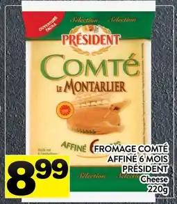 Supermarché PA FROMAGE COMTÉ AFFINÉ 6 MOIS PRÉSIDENT | Cheese offer