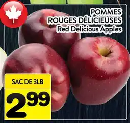 Supermarché PA POMMES ROUGES DÉLICIEUSES | Red Delicious Apples offer