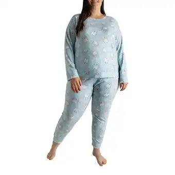 Giant Tiger Carisma Women's Plus Cuffed Sleeve Polar PJ Set with Comfort Waistband, 2 Pieces offer