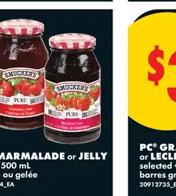 No Frills SMUCKER'S JAM, MARMALADE or JELLY, 310/500 mL offer