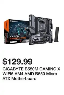 Newegg GIGABYTE B550M GAMING X WIFI6 AM4 AMD B550 Micro ATX Motherboard offer