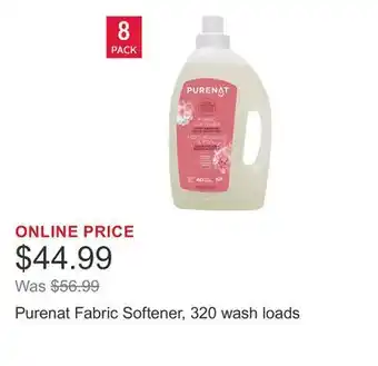 Costco Purenat Fabric Softener, 320 wash loads offer