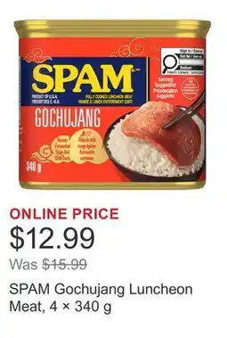 Costco SPAM Gochujang Luncheon Meat, 4 × offer