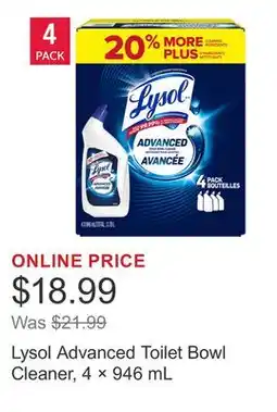 Costco Lysol Advanced Toilet Bowl Cleaner, 4 × offer