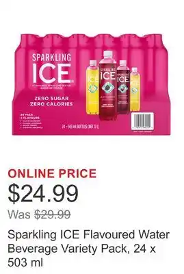 Costco Sparkling ICE Flavoured Water Beverage Variety Pack offer