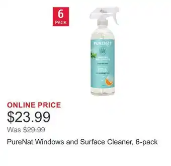 Costco PureNat Windows and Surface Cleaner, 6-pack offer