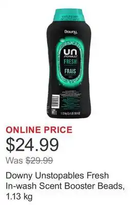 Costco Downy Unstopables Fresh In-wash Scent Booster Beads offer