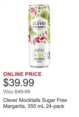 Costco Clever Mocktails Sugar Free Margarita, 355 mL 24-pack offer