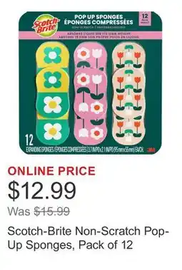 Costco Scotch-Brite Non-Scratch Pop-Up Sponges, Pack of 12 offer