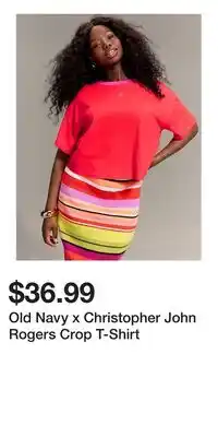 Old Navy Old Navy x Christopher John Rogers Crop T-Shirt offer