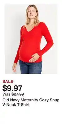 Old Navy Old Navy Maternity Cozy Snug V-Neck T-Shirt offer