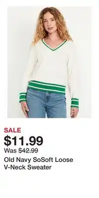 Old Navy Old Navy SoSoft Loose V-Neck Sweater offer