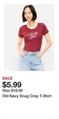 Old Navy Old Navy Snug Crop T-Shirt offer