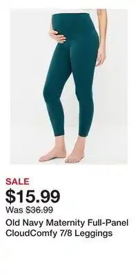Old Navy Old Navy Maternity Full-Panel CloudComfy 7/8 Leggings offer