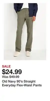 Old Navy Old Navy 90's Straight Everyday Flex-Waist Pants offer