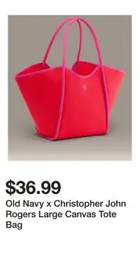 Old Navy Old Navy x Christopher John Rogers Large Canvas Tote Bag offer