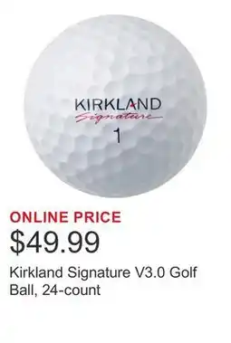 Costco Kirkland Signature V3.0 Golf Ball, 24-count offer
