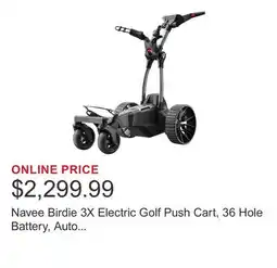 Costco Navee Birdie 3X Electric Golf Push Cart, 36 Hole Battery, Auto Follow-Me offer