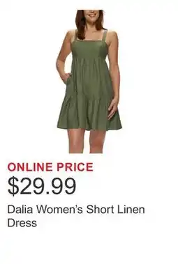 Costco Dalia Women's Short Linen Dress offer