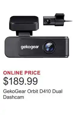 Costco GekoGear Orbit D410 Dual Dashcam offer