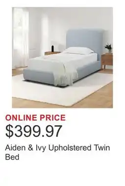 Costco Aiden & Ivy Upholstered Twin Bed offer