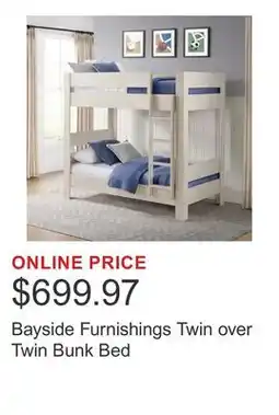 Costco Bayside Furnishings Twin over Twin Bunk Bed offer