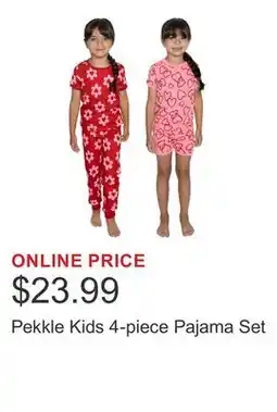 Costco Pekkle Kids 4-piece Pajama Set offer