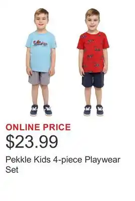 Costco Pekkle Kids 4-piece Playwear Set offer