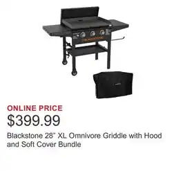 Costco Blackstone 28 XL Omnivore Griddle with Hood and Soft Cover Bundle offer