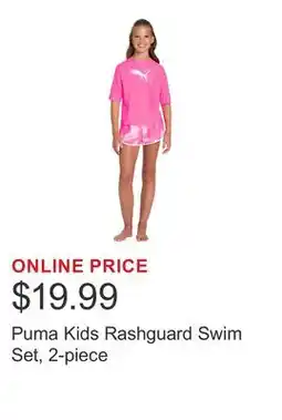 Costco Puma Kids Rashguard Swim Set, 2-piece offer