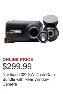 Costco Nextbase 322GW Dash Cam Bundle with Rear Window Camera offer