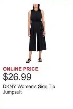 Costco DKNY Women's Side Tie Jumpsuit offer