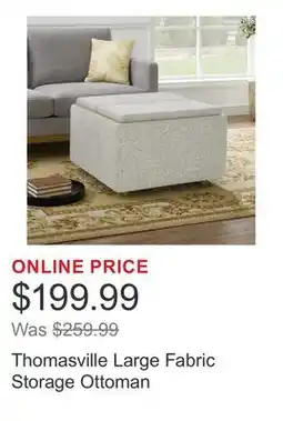 Costco Thomasville Large Fabric Storage Ottoman offer