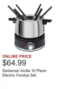 Costco Swissmar Arolla 10 Piece Electric Fondue Set offer