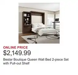 Costco Bestar Boutique Queen Wall Bed 2-piece Set with Pull-out Shelf offer