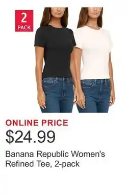 Costco Banana Republic Women's Refined Tee, 2-pack offer