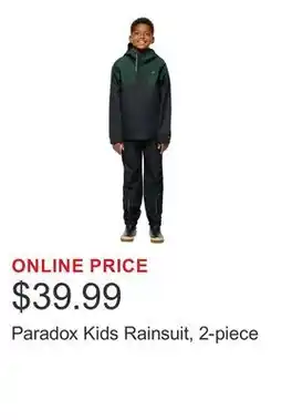 Costco Paradox Kids Rainsuit, 2-piece offer