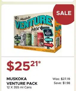 The Beer Store MUSKOKA VENTURE PACK offer
