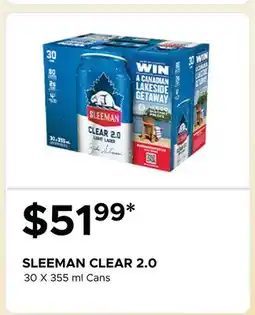 The Beer Store SLEEMAN CLEAR 2.0 offer