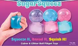Showcase SugarSqueez Squeeze It, Knead It, Squish It! Cubes & Glitter Ball Fidget Toys offer