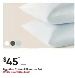 Sleep Country Egyptian Cotton Pillowcase Set offer